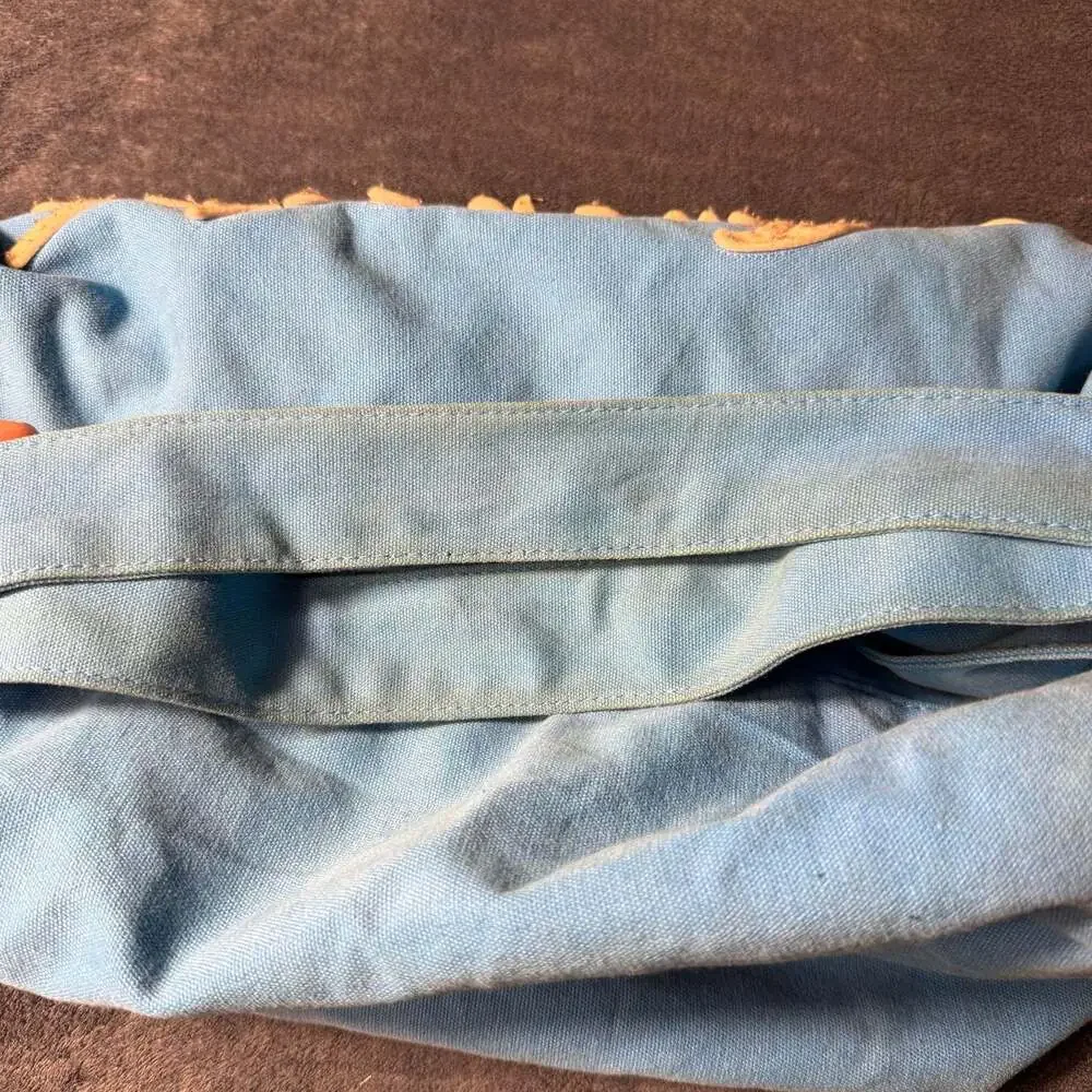 Aeropostale Blue Cotton Canvas Logo Tote Bag